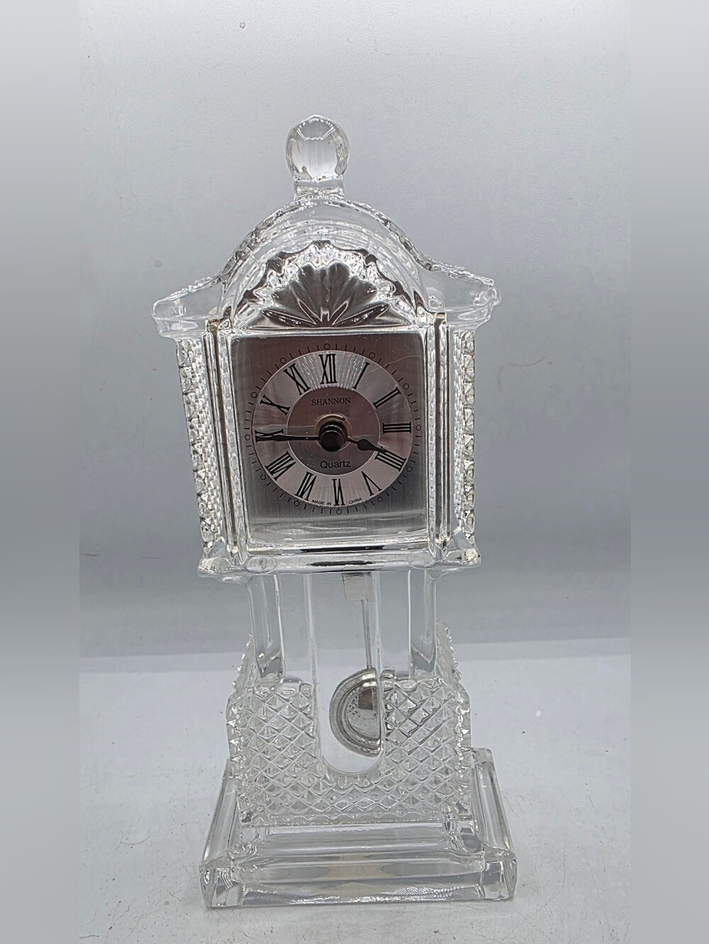Crystal Legends by Godinger Lead Crystal Mantel Clock Quartz Battery Works